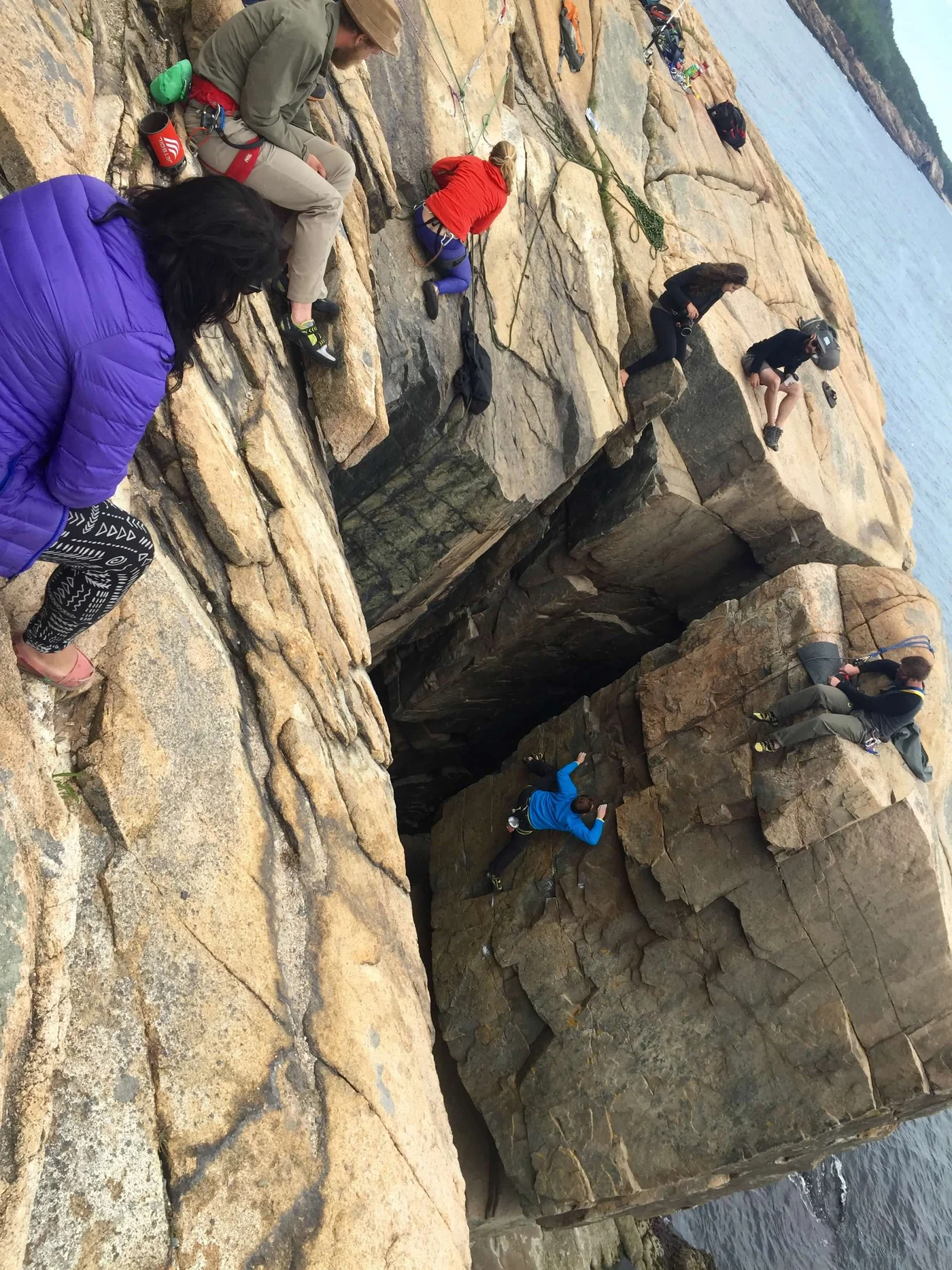 Bar Harbor from the water — Acadia's coastal climbing is unlike anything on the inland routes